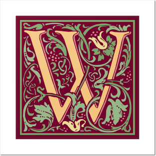 William Morris Vintage Letter W Posters and Art